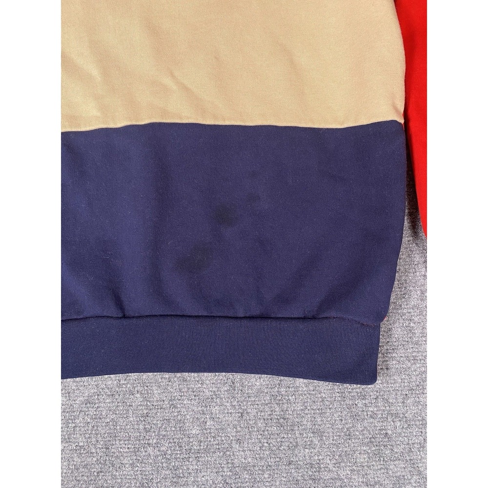 Lacoste Men's Hooded Colorblock Red Blue Cream Classic Sweatshirt Size XL - Picture 8 of 8